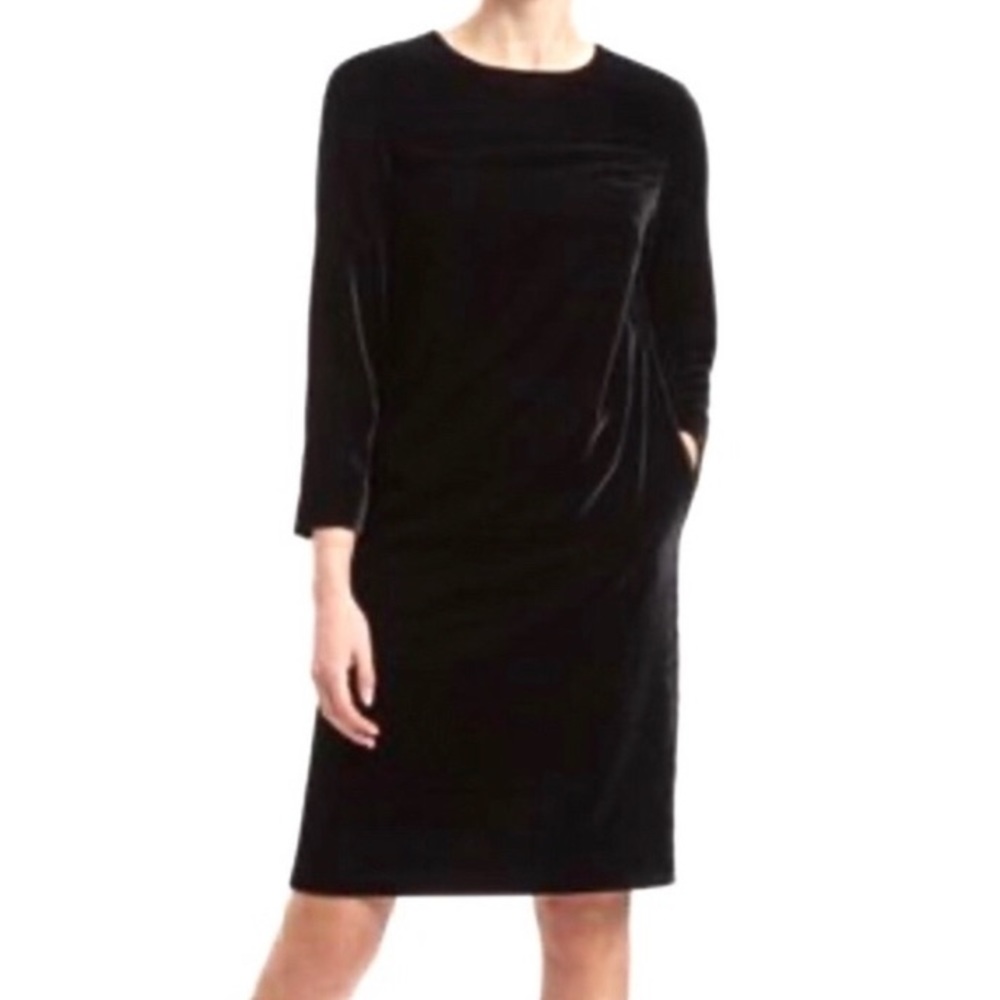 Black Velvet Babydoll Dress
